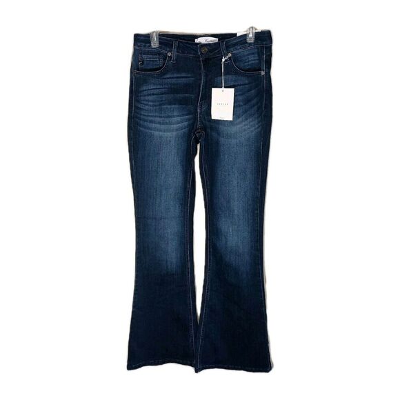 New Kan Can Women's Mid Rise Flare Denim Jeans KC6102DOP KanCan Wide Leg High - Picture 3 of 16